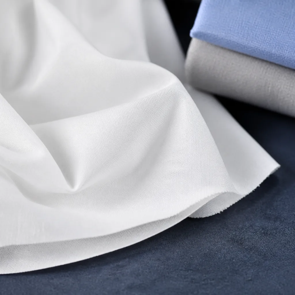close-up of a white cotton shirt fabric weave texture